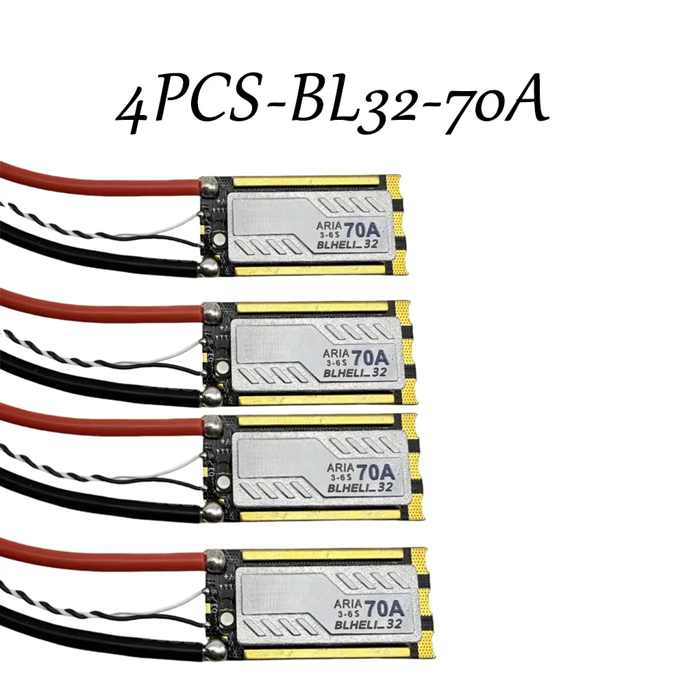 

4pcs AM32-70A/BL32-70A ESC 3-6S DShot1200 32bit 70A Drone Motor Controller RC FPV Racing Quadcopter Upgrade