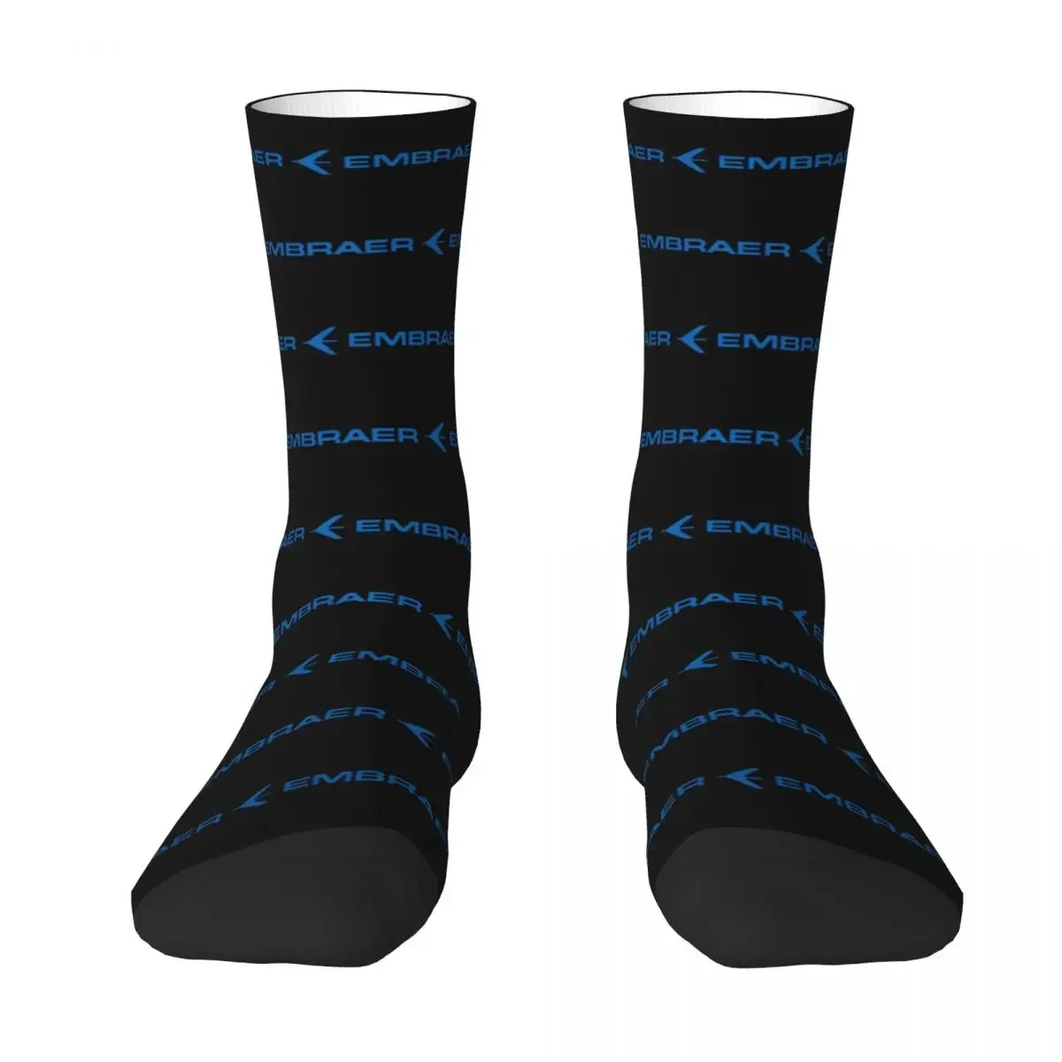 Embraer Logo Socks Harajuku Sweat Absorbing Stockings All Season Long Socks Accessories for Unisex Gifts