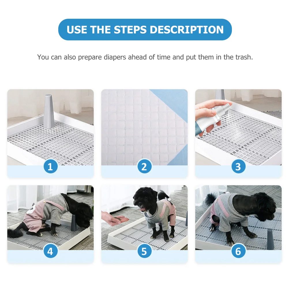 

1 set Toilet Household Puppy Toilet Thickened Anti-Slip Mesh Pet Training Potty Indoor Dog Pee Pad Holder Easy Clean Urine Tray