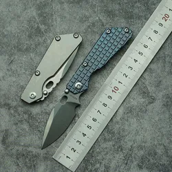 LEMIFSHE Ceramic Bearing PT3 Titanium Handle Mark CPM154 Tactical Pocket Camping Hunting Outdoor EDC Tool Folding Knife
