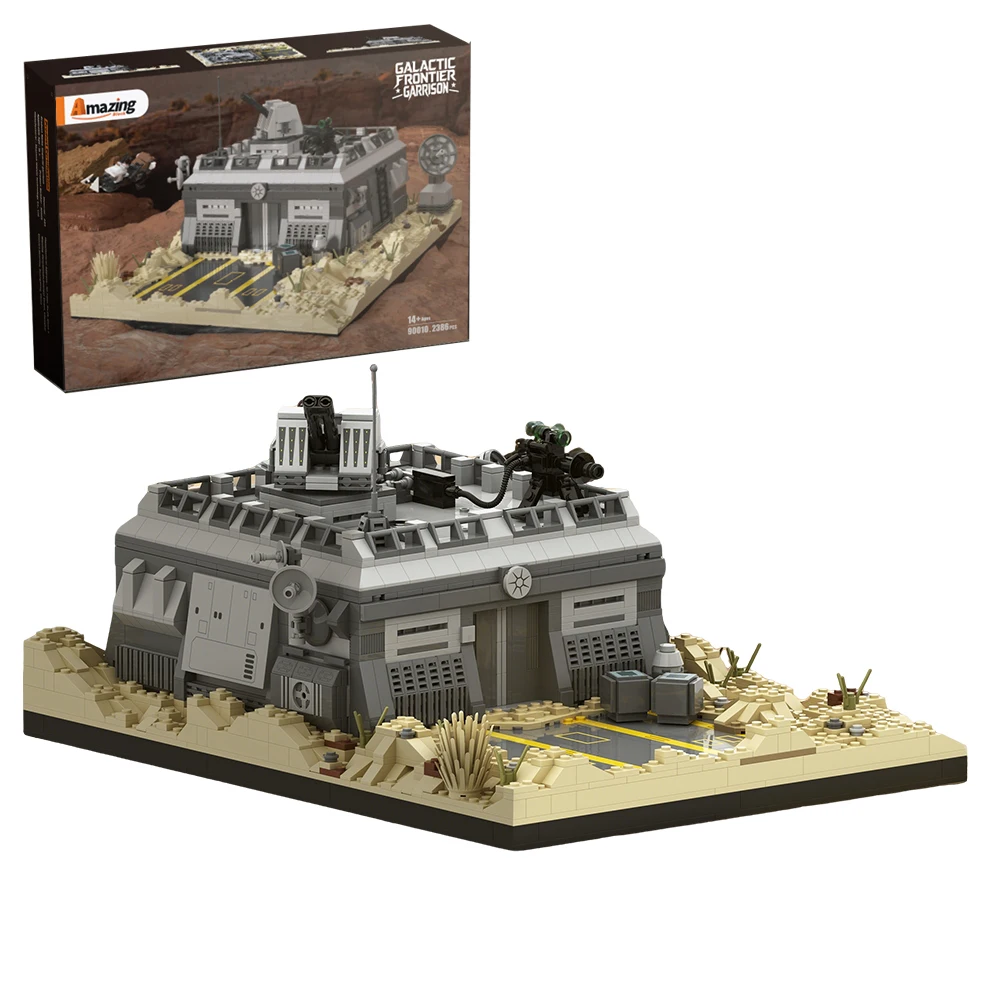 

2386PCS Sci-Fi Desert Outpost Building Blocks Galactic Frontier Base Model Bricks Desktop Ornament Fans Educational DIY Toy Gift