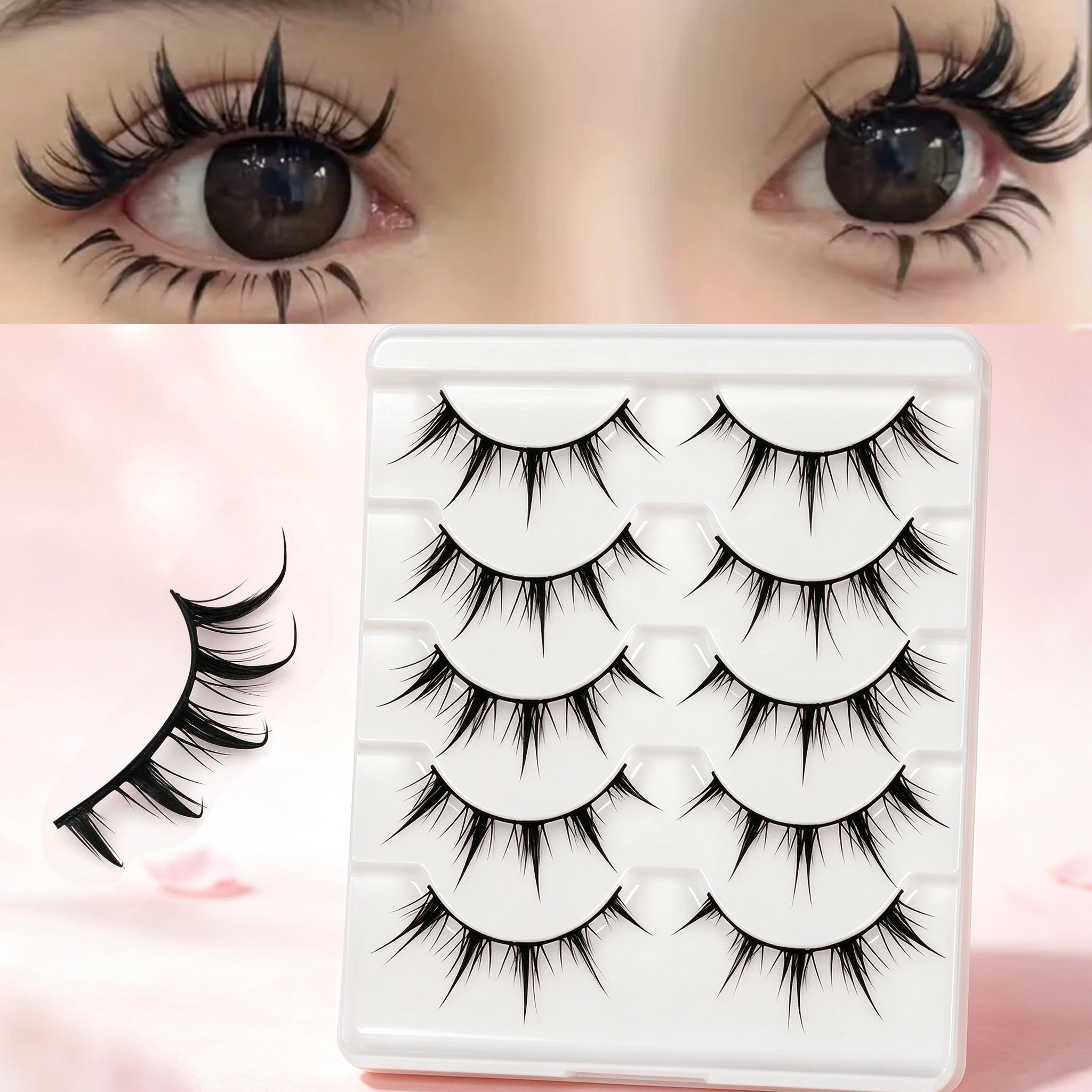 Anime Cosplay Idea - Cílios postiços com design inspirado em