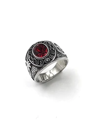 Classic Geometric Round Stainless Steel Ring Party Unisex Versatile Jewelry Punk Men's Gifts Retro Style Accessories Wholesale