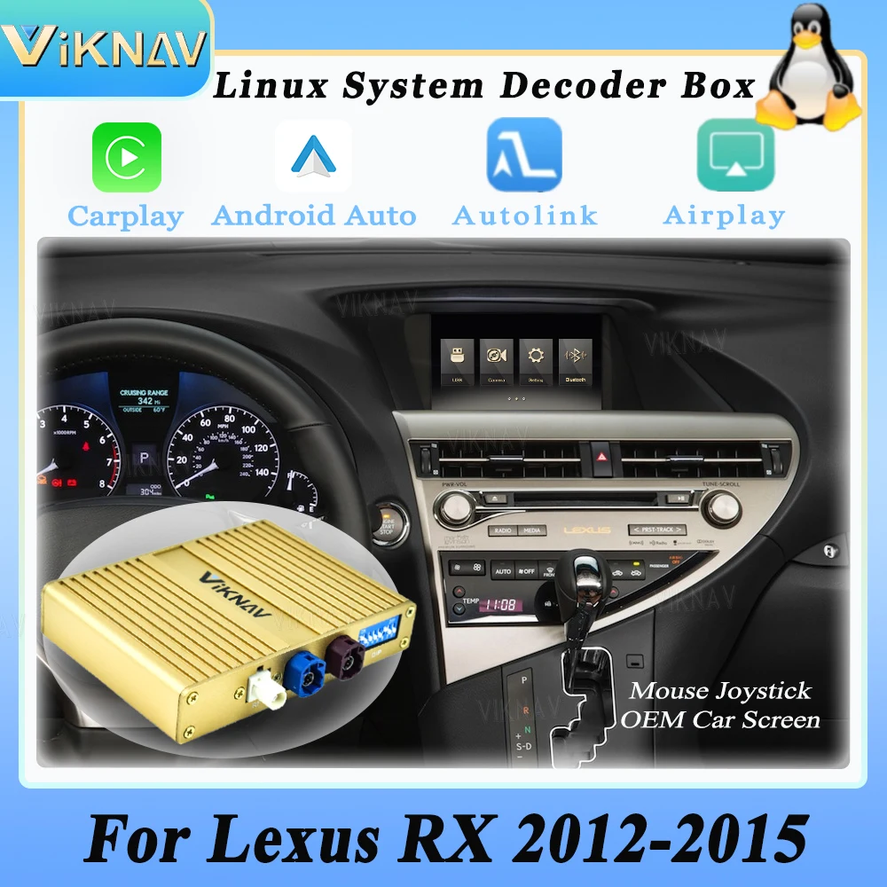 

Viknav Linux для Lexus RX 2012-2015, обновленный автомобильный декодер, интерфейс мультимедиа, беспроводной Apple CarPlay, GPS, Android, автоплеер