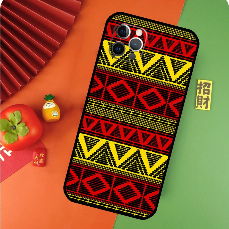 African Wax Print Design Phone Case For iPhone 14 11 12 13 Pro X XR XS Max 6 6S 7 8 Plus SE 2020 Back Cover