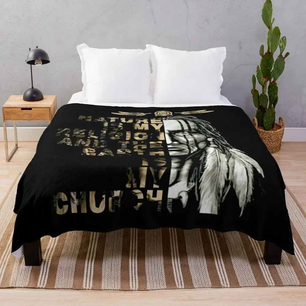 

nature is my religion and the earth is my church Throw Blanket Luxurious Soft Blanket Holiday Gift for Family