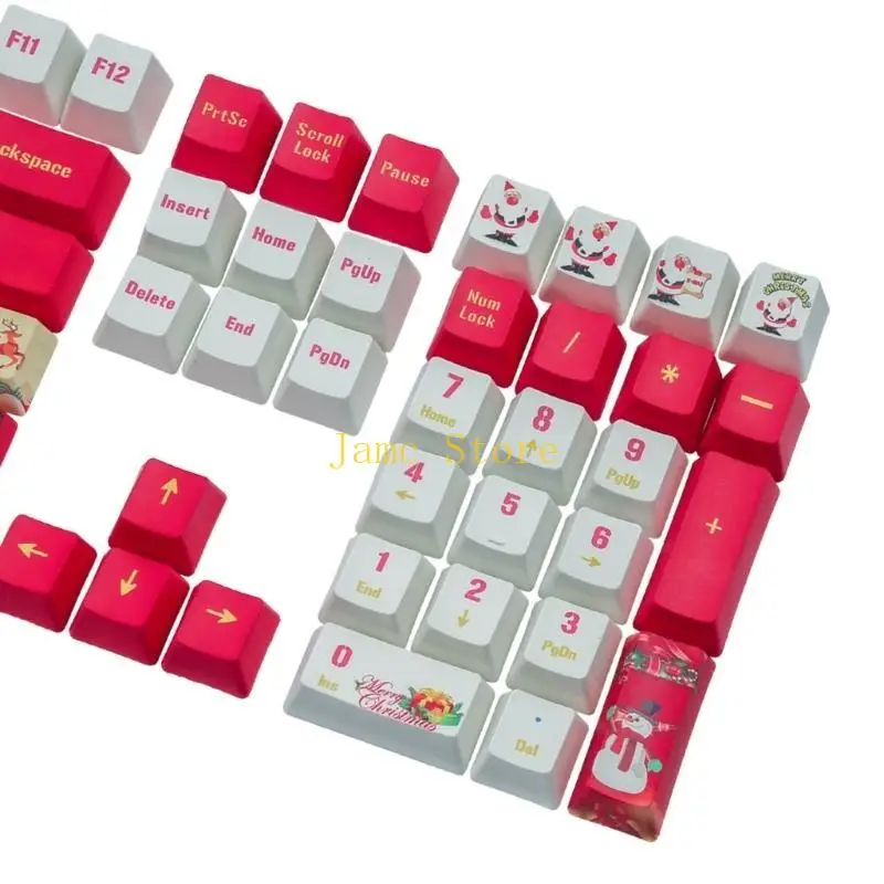 LX0B Рождественская тема Клюки Клюки Крайя Sub PBT OEM -клавиша для 61 64 68 75 84 96 104 108