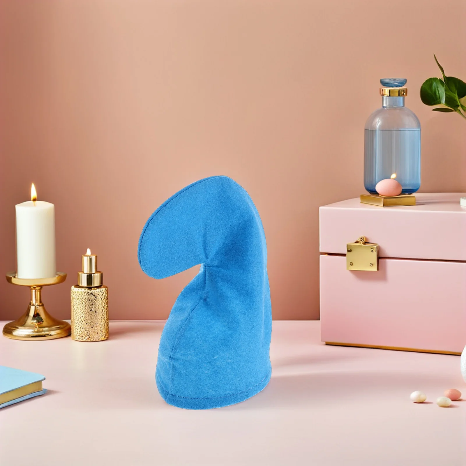 

4pcs Party Hats Blue Gnome Costume Cap For Halloween Christmas Carnival Cosplay Stage Performance Dwarf Beanie Holiday Gathering