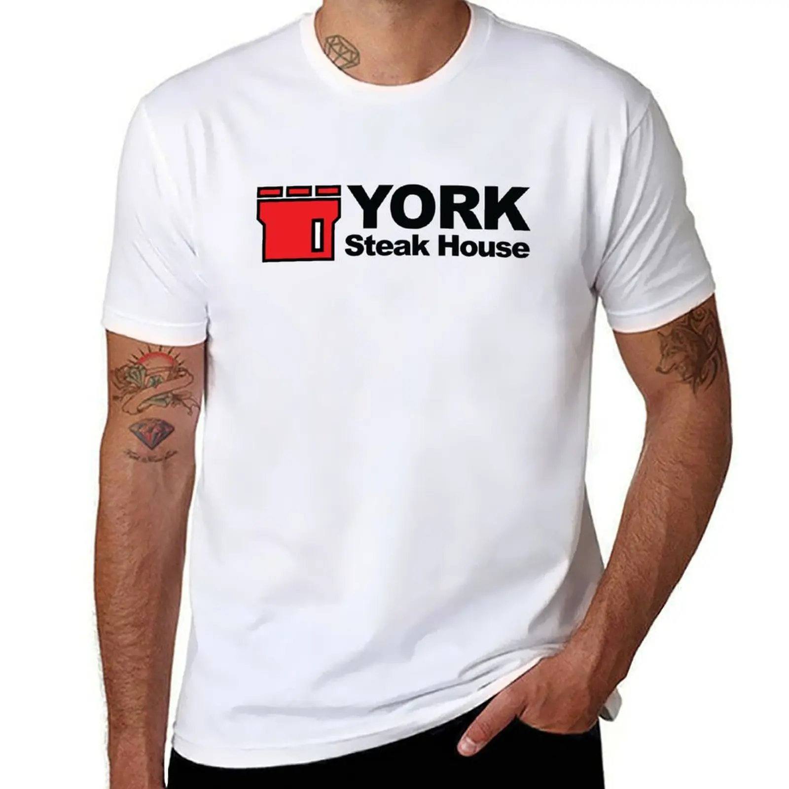 

Футболка York Steak House, мужские хлопковые мягкие футболки, мужские футболки из 100% хлопка, мужские футболки