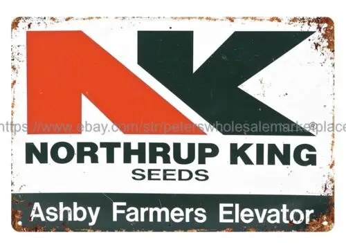 Northrup King seeds metal tin sign southwestern home decor sign