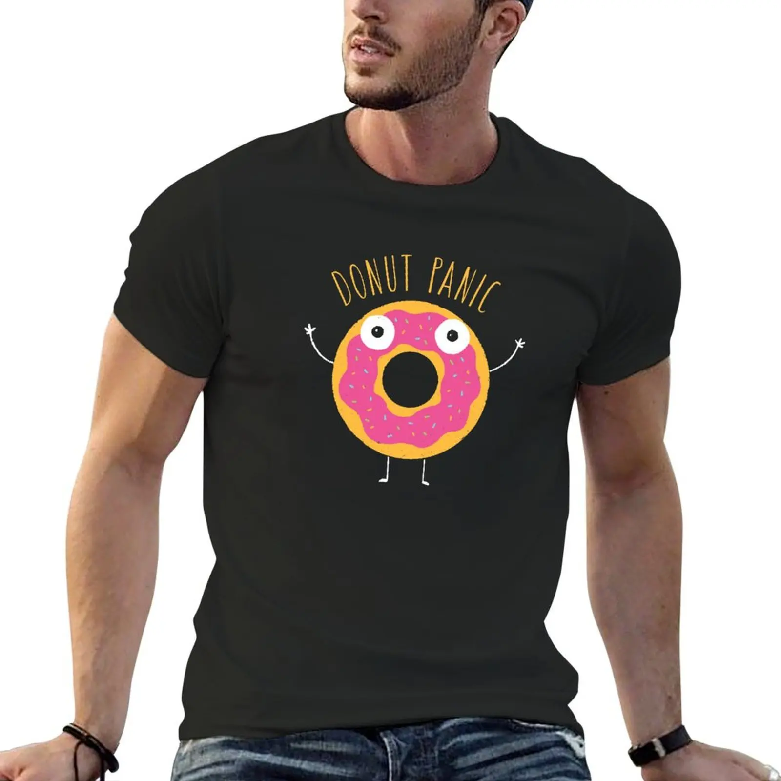 Donut Panic T-Shirt heavyweights anime animal prinfor boys for a boy mens champion t shirts