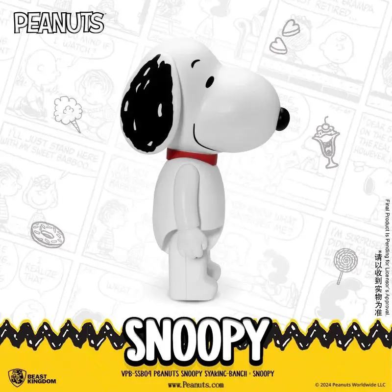 Caja de dinero con figura versión Q de vinilo de dibujos animados de Snoopy, decoración creativa para el hogar, adorno de escritorio, estatuilla, juguete para regalo de moda, venta al por mayor