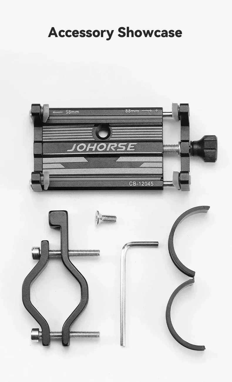 Universelle Fahrrad-Handyhalterung aus Verstellbarem Aluminiumlegierung für Roller und Fahrräder mit Halterungsbasis und Clip – Detail 18