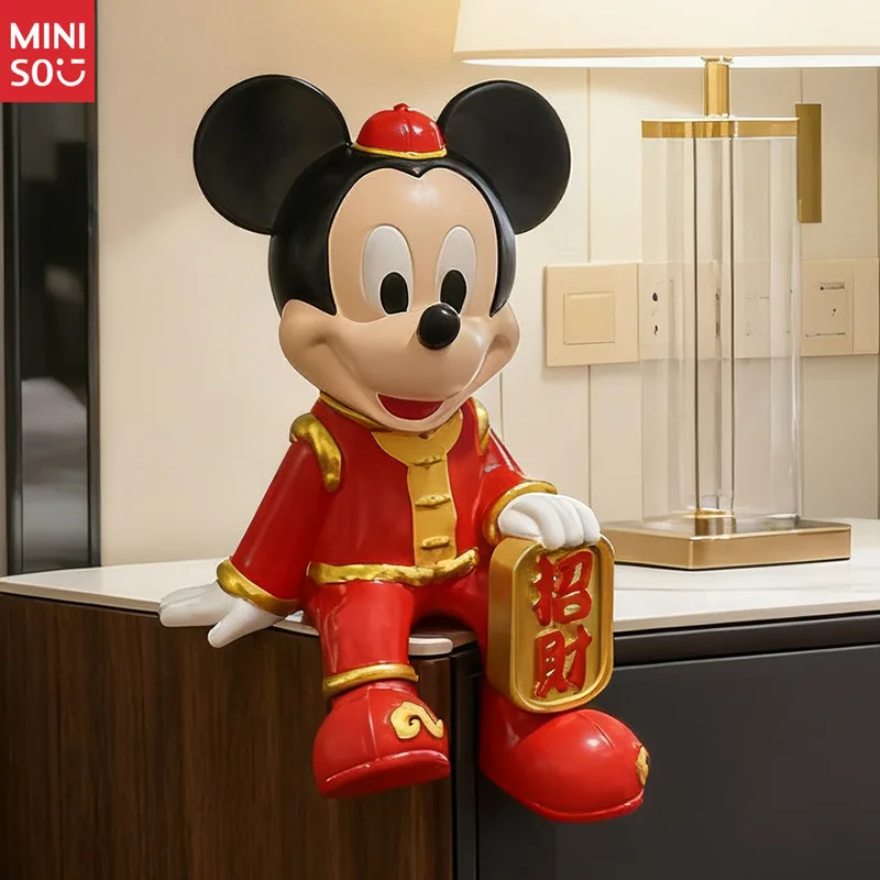 

Disney Lucky Money Mickey Mouse Statue | Seated Figurine for Home Bar, TV Console, Desk & Entryway Decor