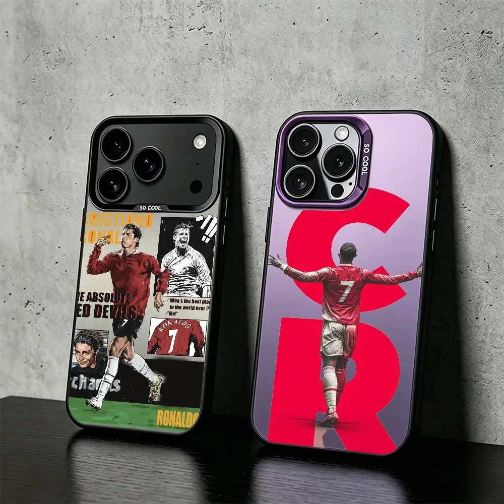 

Football player Cristiano Ronaldo-CR7 Phone Case For iPhone 17,16,15,14,13,12,11 Plus,Pro Max,XS,Colored silver phone case