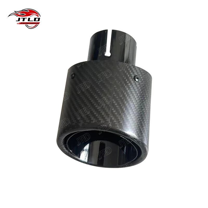 

JTLD Universal Carbon Fiber for Matte Car Muffle Exhaust Pipe Tail Muffler Tip Stainless Steel Many Sizes