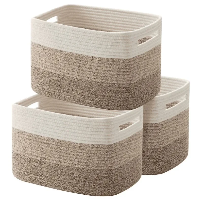 

Storage Basket, Laundry Basket 3 Pieces, Woven Baskets for Storage for Toys, Towel
