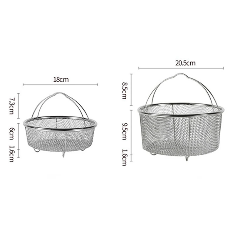 Cestello di scarico per spaghetti fritti multifunzionale in acciaio inossidabile da cucina a vapore portatile