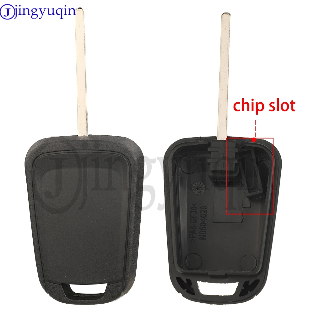 

jingyuqin Transponder Chip Remote Car Key Shell Case For Chevrolet SparK 2016 Accord Fob Housing With Hu100 Blade