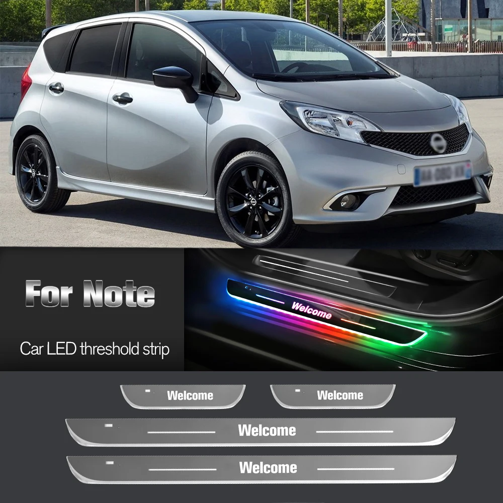 

Car Door Sill Light For Nissan Note E11 E12 2006-2019 2007 2008 Customized Logo LED Welcome Threshold Pedal Lamp Accessories