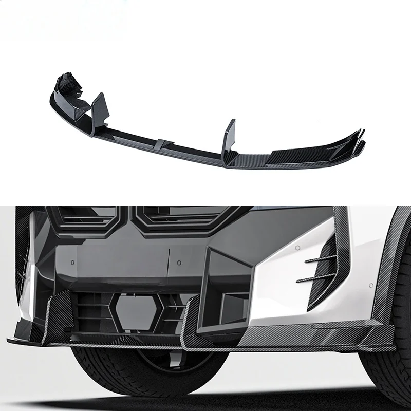 Direct Fit Prepreg Dry Carbon Fiber Front Bumper Splitter Lip Spoiler for BMW XM G09 2022-