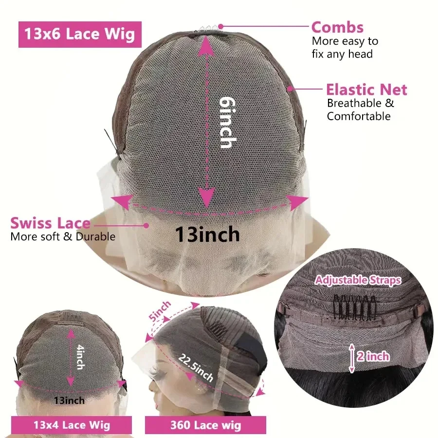 30 32 Inch 360 Full Lace Wig Human Hair Pre Plucked Hd 13x6 220% Density Straight Lace Frontal Wigs Human Hair For Women image 6