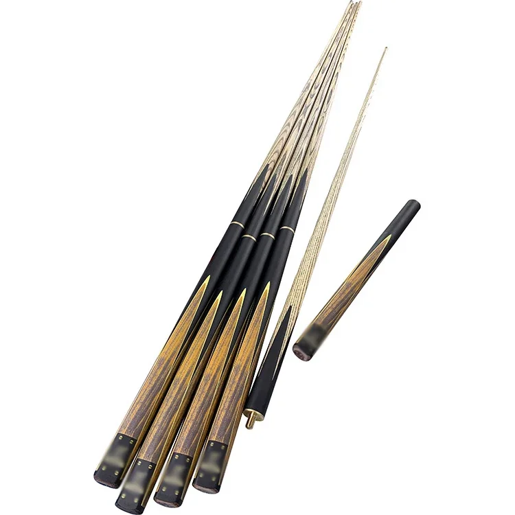 Two-Piece Billiard Cue 3/4 57 inches 145cm with 9mm 10mm Cue Tips Made of Ash Wood 25 cues/box for Sale