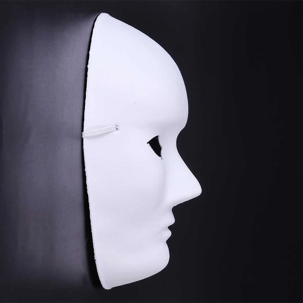 12 Pcs DIY Painting Mask Scary Halloween Costumes Prom Facial Unique Design Couples Masks