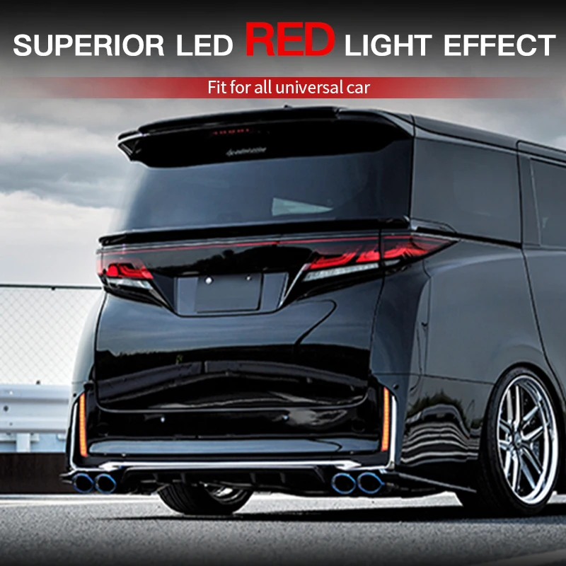 

2 шт. светодиодный отражатель, задний противотуманный фонарь для Toyota Vellfire, бампер, стоп-сигнал, аксессуары