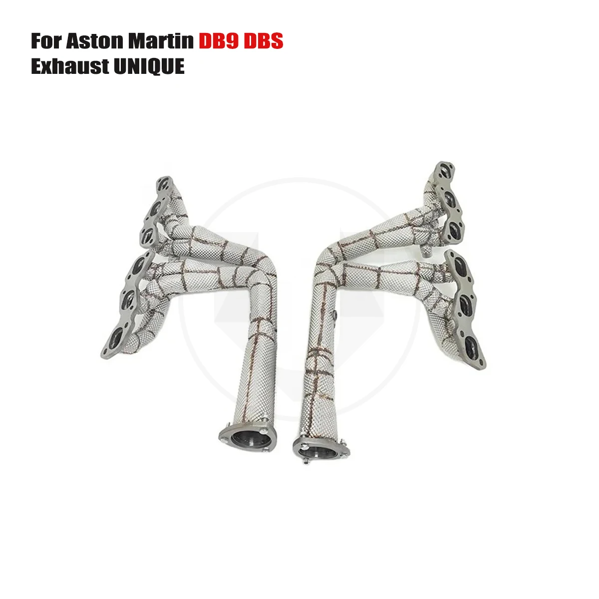 UNIQUE manifold downpipe For  Aston Martin DB9 DBS Equal Length SS304 exhaust manifold With insulator