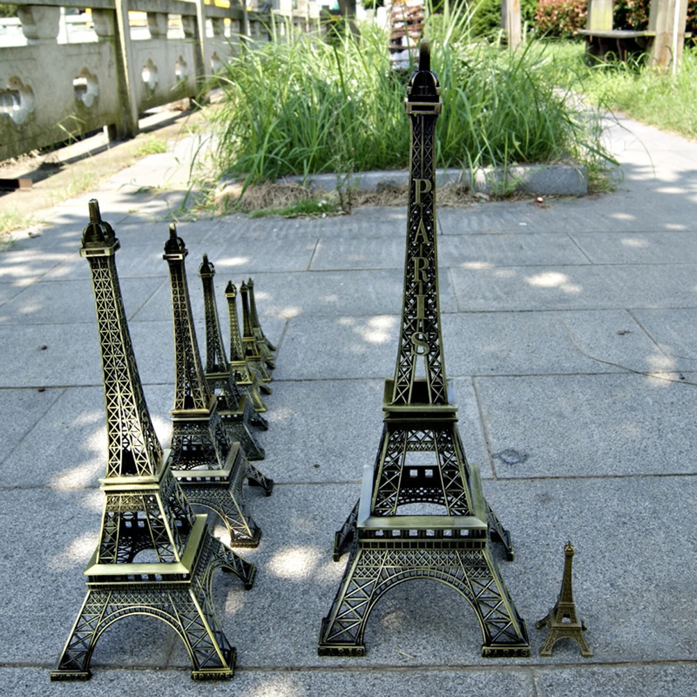 

Eiffel Tower Ornaments 80 MM Metal Statue Home Decor Small Iron Desk Decoration Travel Souvenirs Miniature Landscape