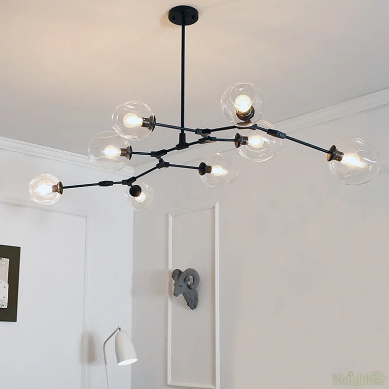 

Branching Bubbles Black Pendant Lights Hanging LED Ceiling Suspension Lamp Chandelier For Bedroom Restaurant Living Dining room