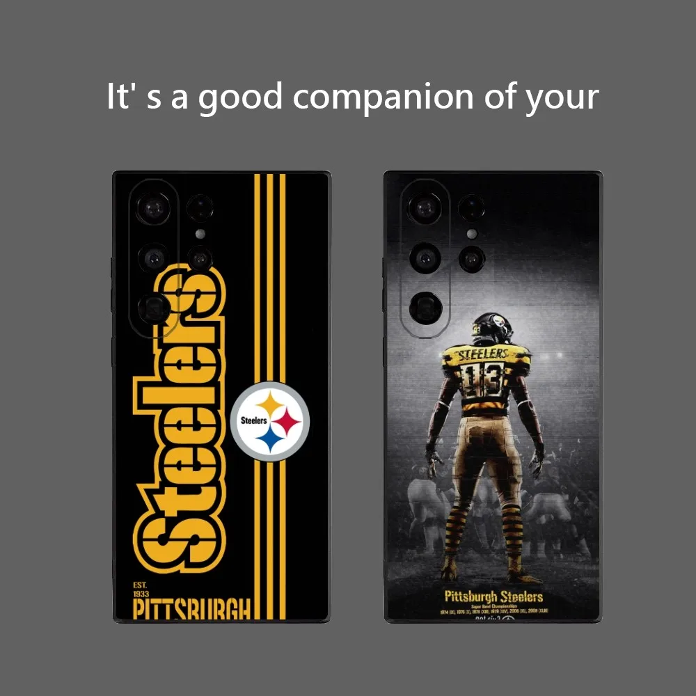 P-Pittsburgh S-Steelers Phone Case For Samsung Galaxy S25 Ultra S22 S23 S24 Ultra S21 S20 5G Protective Soft Silicone TPU Funda