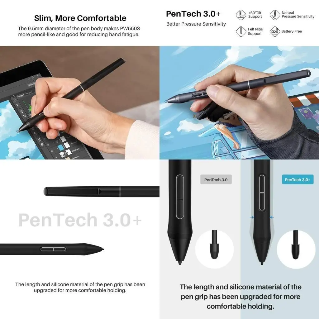 

652F Емкостный стилус с защитой от царапин, без батареи для PW550S, экран ноутбука, стилус, длина 168 мм, стилус