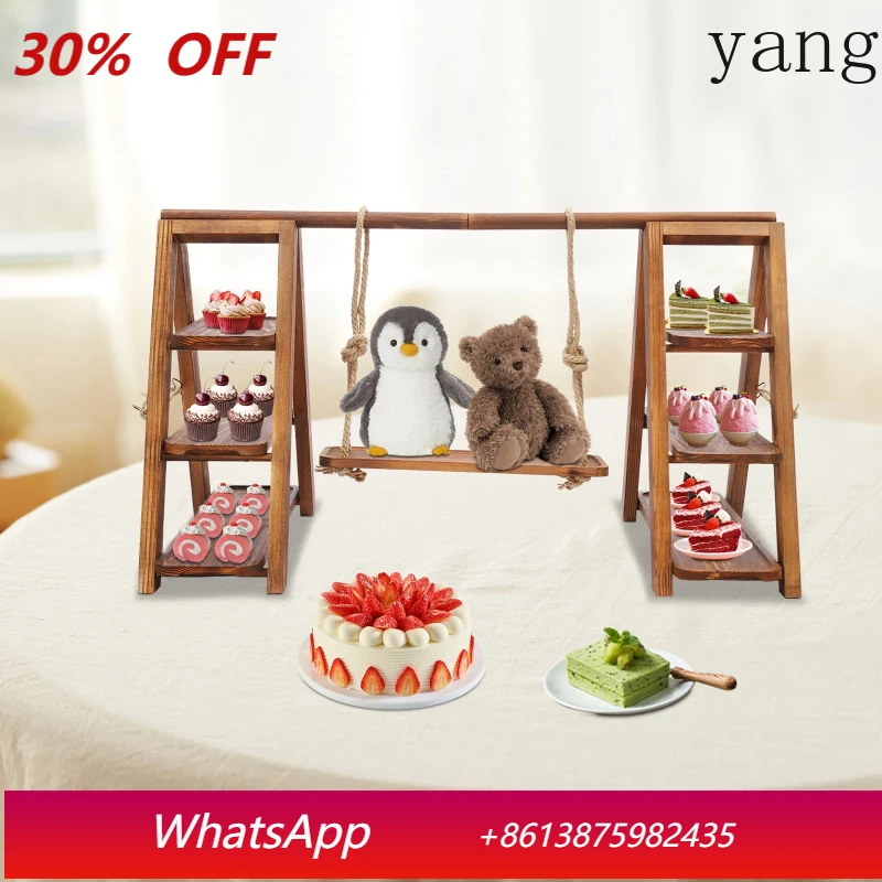 

Wooden Dessert Stand, Multiple Levels Large Capacity Solid Wood Dessert Display Stand，Decoration For Weddings,Birthday，Parties