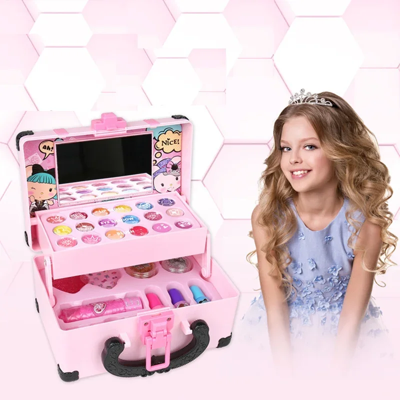 Kinderen Doen Alsof Spelen Make-Up Speelgoed Simulatie Cosmetica Set Veiligheid Niet-Giftige Lippenstift Oogschaduw Spelen Huis Speelgoed Kerstcadeautjes