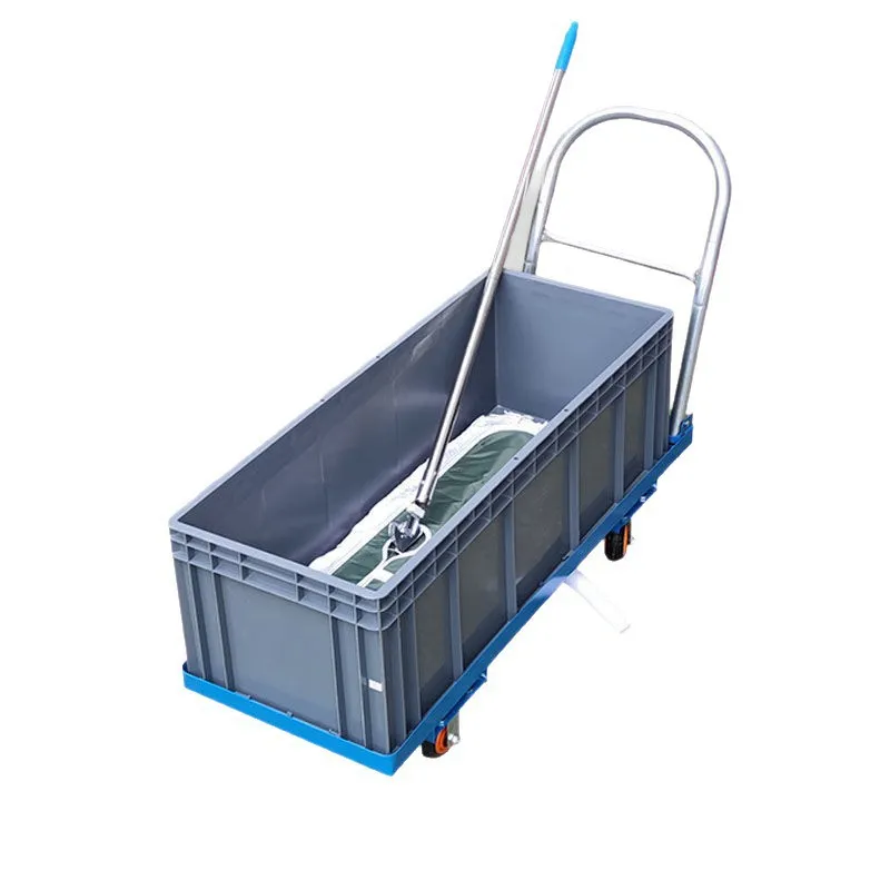 

Rectangular bucket mobile cleaning bucket silent wheel factory workshop washing mop bucket mop large area car