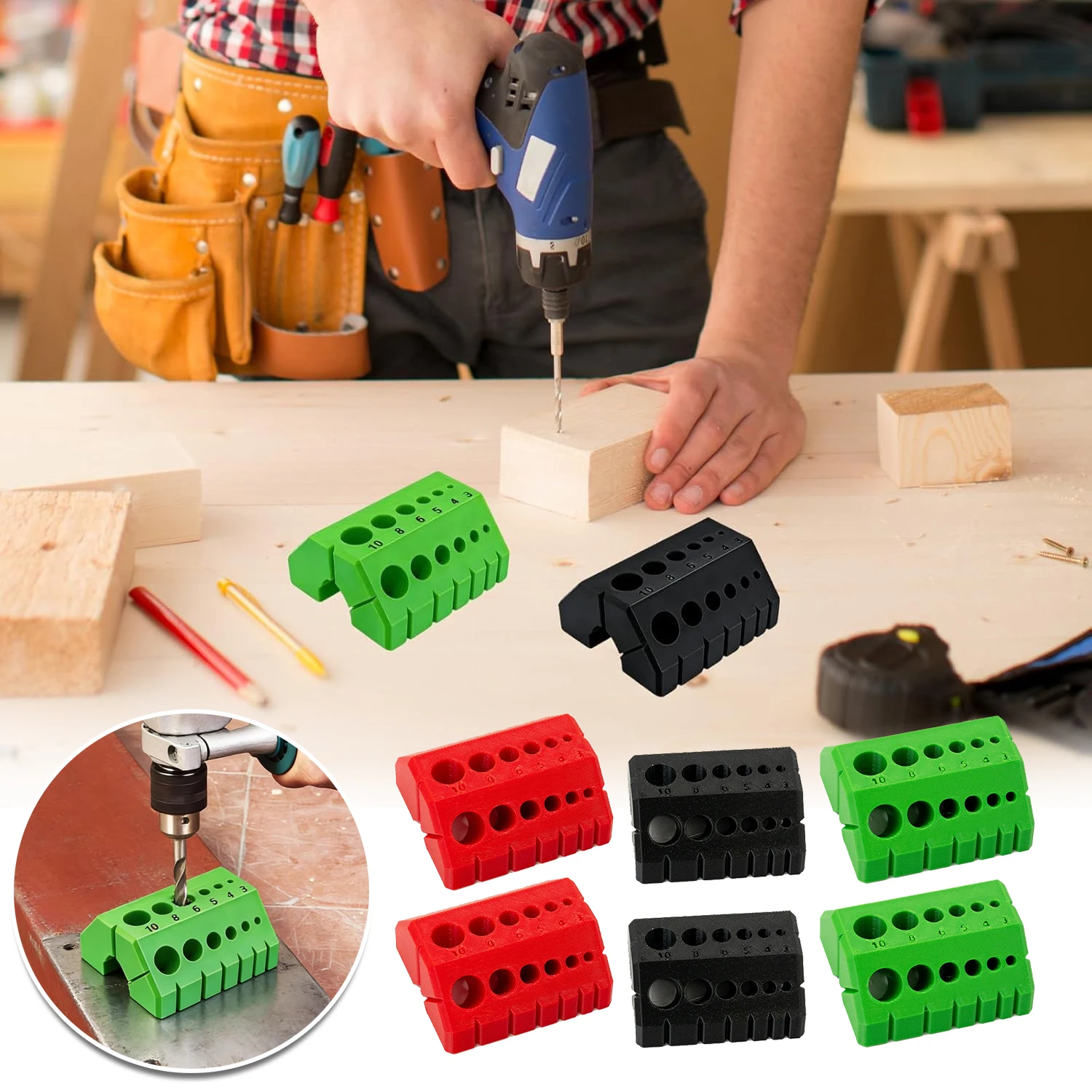 3D Printing Drill Guide Holder Electric Drill Locator Tool Convenient Fixing Device Portable Guide Rail Accessory