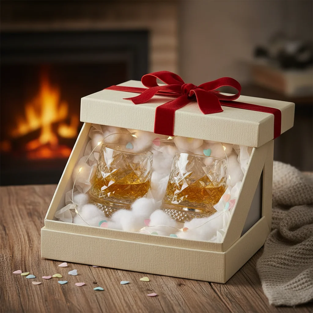 2Pcs/Set Whiskey Glasses Rotating Whisky Glass With Glass Base 360 Rotate Degrees Crystal Rum Glass Cocktail Party Drinking Gift