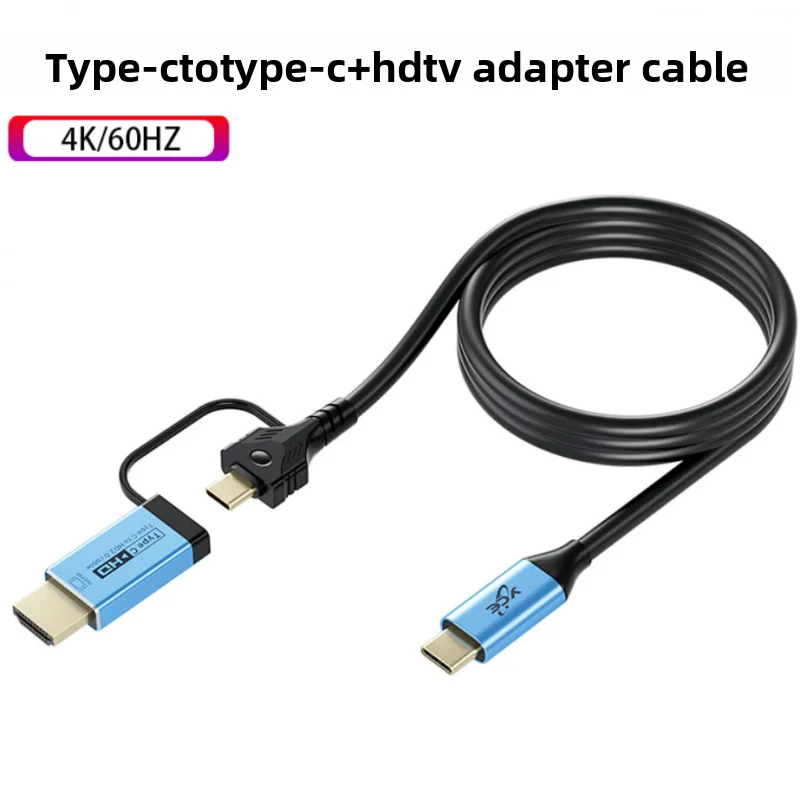 4K 60Hz USB Type C to Type C HDMI Cable Thunderbolt 3 Compatible with MacBook IPad pro Laptop