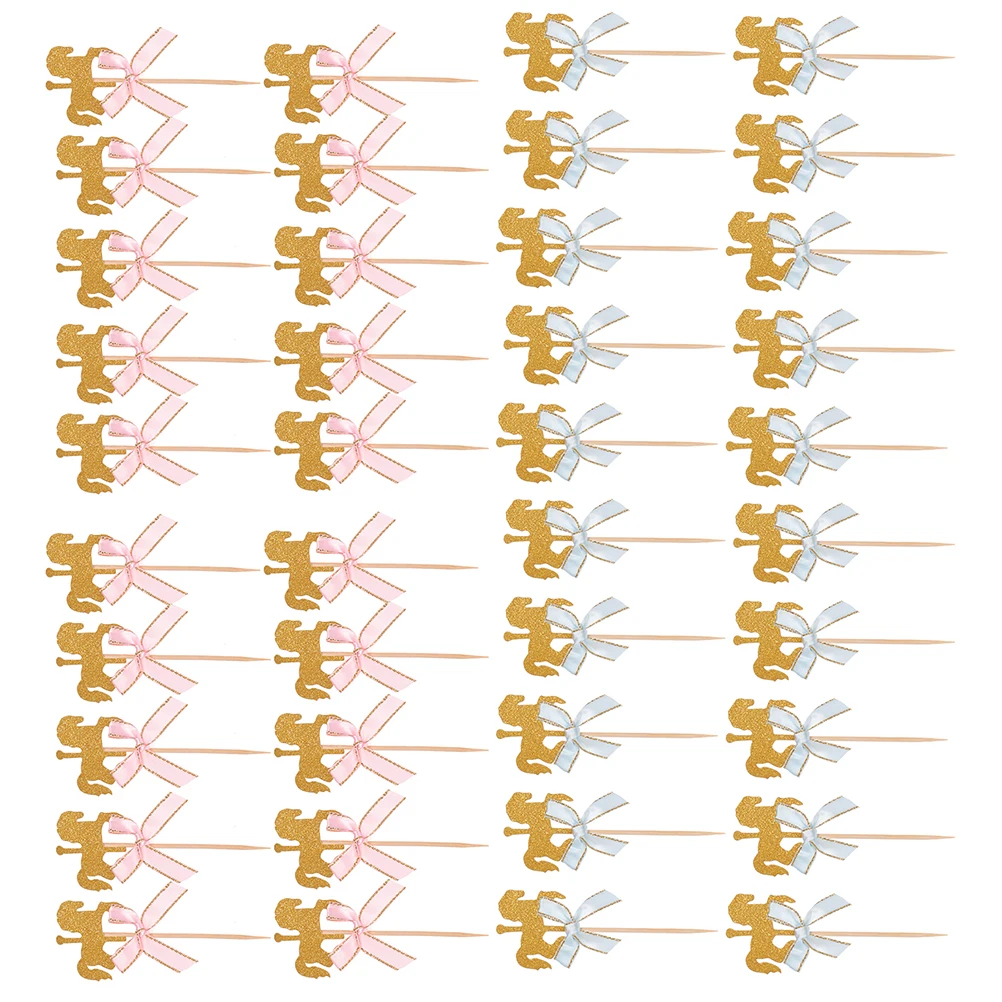 

40pcs Carousel Horse Cupcake Toppers Unique Practical Decor Long Service Life Special Occasions Wedding Party