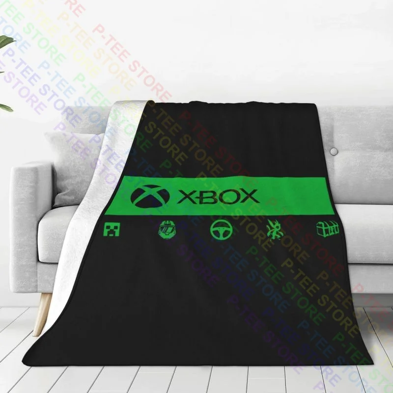 X Box Symbol Logo Black X Box Blanket Home Bedding Super Soft Bedding Travel Sleeping Sheets