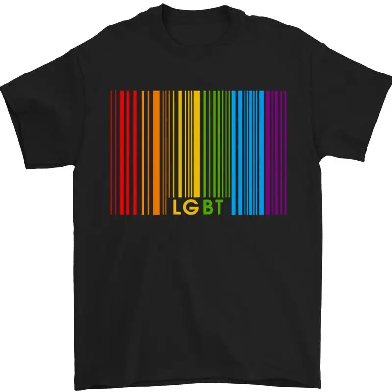 Lgbt Barras Orgullo Gay Dia Conciencia Hombre Camiseta 100% Algodón #1