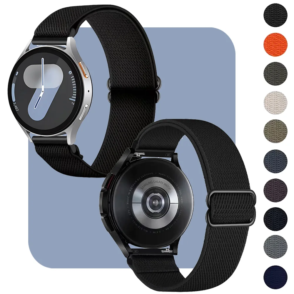22mm 20mm Nylonarmband für Samsung Galaxy Watch 7/6/5/4, verstellbares elastisches Armband, Huawei Watch GT Runner 2 Ultimate 2