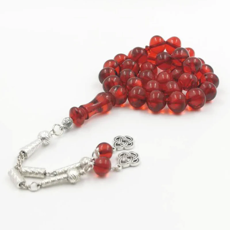 

Tasbih red Resin muslim bracelet 33 45 51 66 99 100 Prayer beads Islamic rosary eid Gifts Misbaha Turkish fashion Jewelry