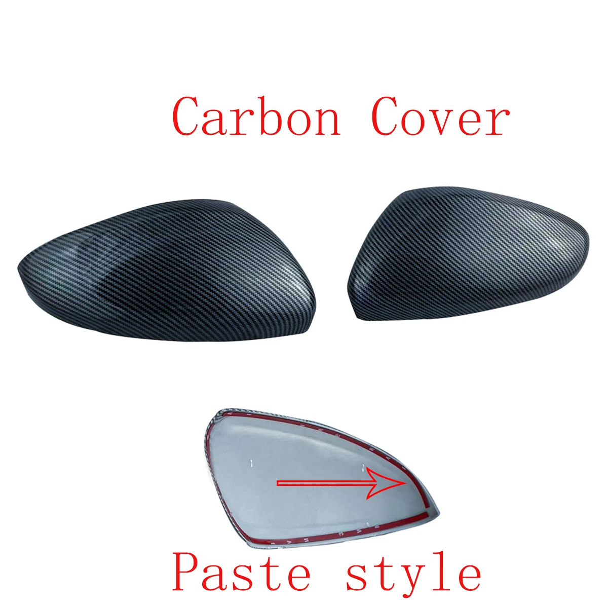 For Peugeot 308 308S 2008 C3-XR 2014 -2022 Black Carbon Rearview Car Modification Accessories Door Mirror Cover Trim Paste Style