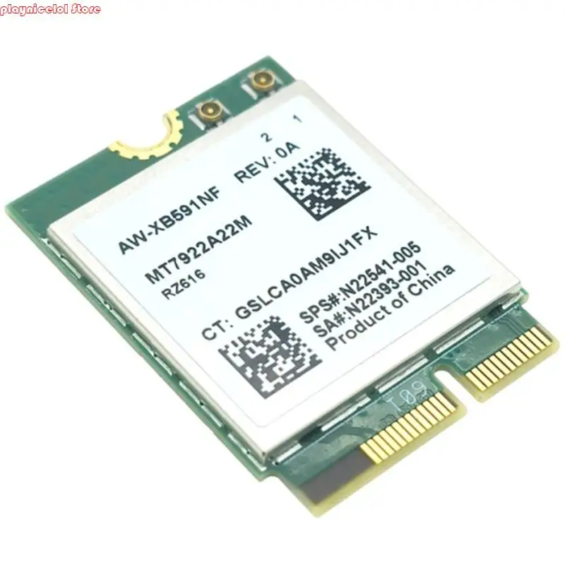 E8BA AW XB591NF MT7922 M.2 WIFI 6E بطاقة الشبكات اللاسلكية الفرقة الثلاثية 2400 ميغابت في الثانية