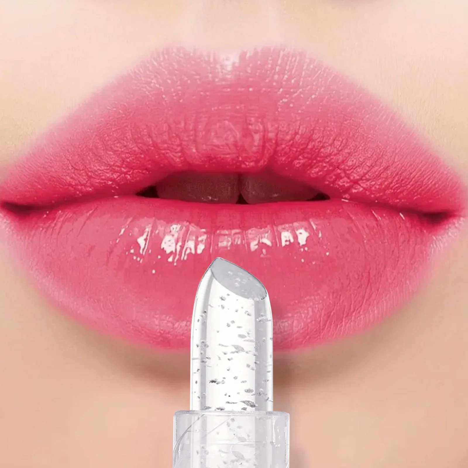 Lápiz labial que cambia de temperatura de lámina dorada, bálsamo labial transparente hidratante de larga duración, nutre los labios, fácil cambio de Color