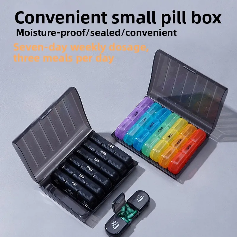 

21 Grids Portable Carry-On Medicine Box Moisture-Proof Medicine Organizer Travel First Aid Kit Compact Storage Container