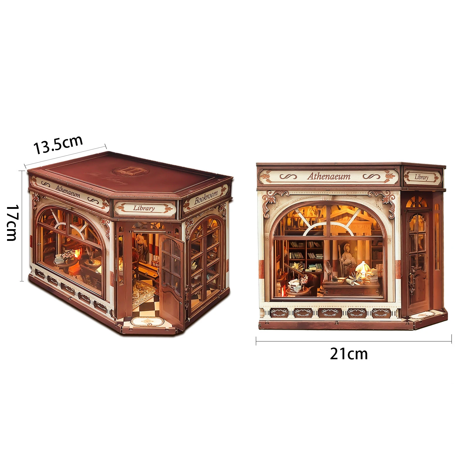 Bricolage Athena's Study Casa Kit de modèle miniature en bois Puzzle 3D maisons de poupée avec meubles maison de poupée pour amis cadeaux d'anniversaire